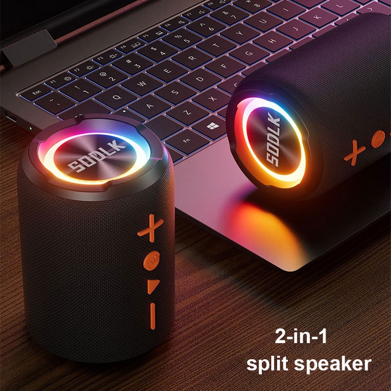 Audio Music Spotify - SODLK TX9 Разделенный Bluetooth-динамик 2-в-1, портативный
