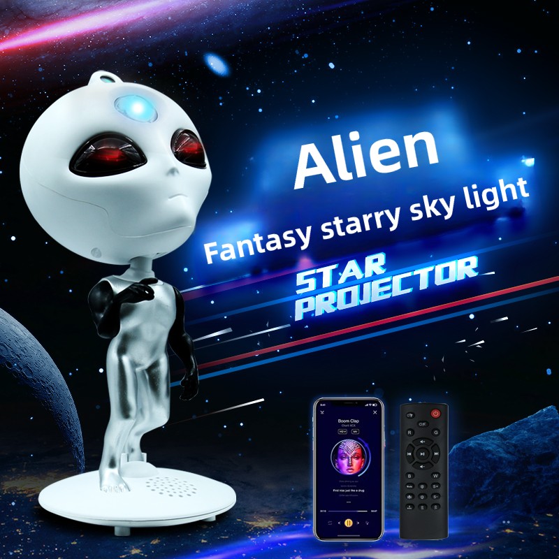 Audio Music Apple - Проектор Alien Galaxy Star с Bluetooth-динамиком,