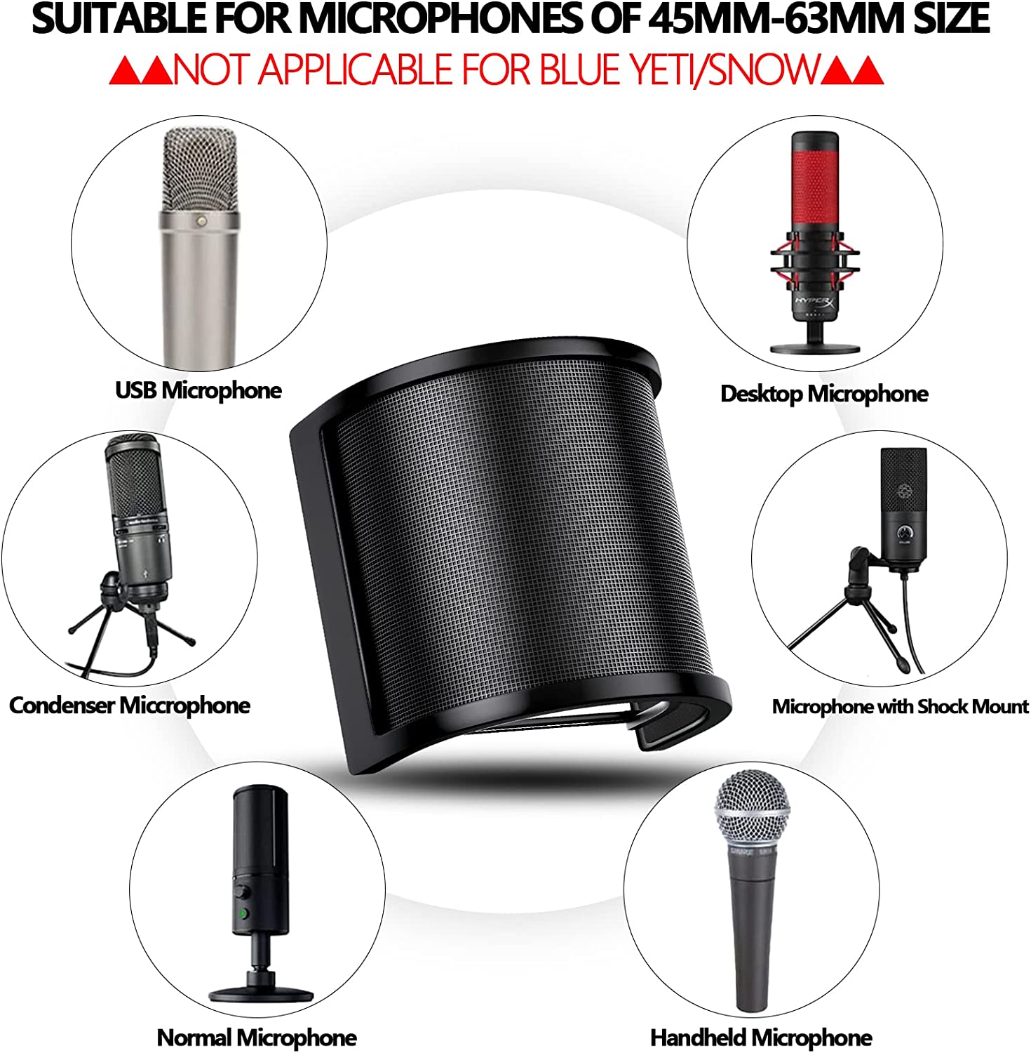 Универсальный микрофон Pop фил – обзор и цена Recording Pop Filter