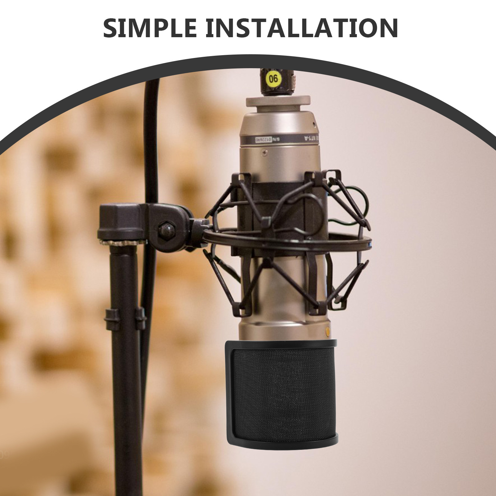 Двухслойный U-образный ветроза – обзор и цена Recording Pop Filter